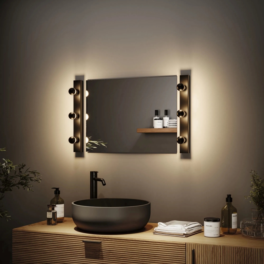 Paulmann 80097 - 3xE14/40W IP44 Bathroom mirror light REGULA 230V black