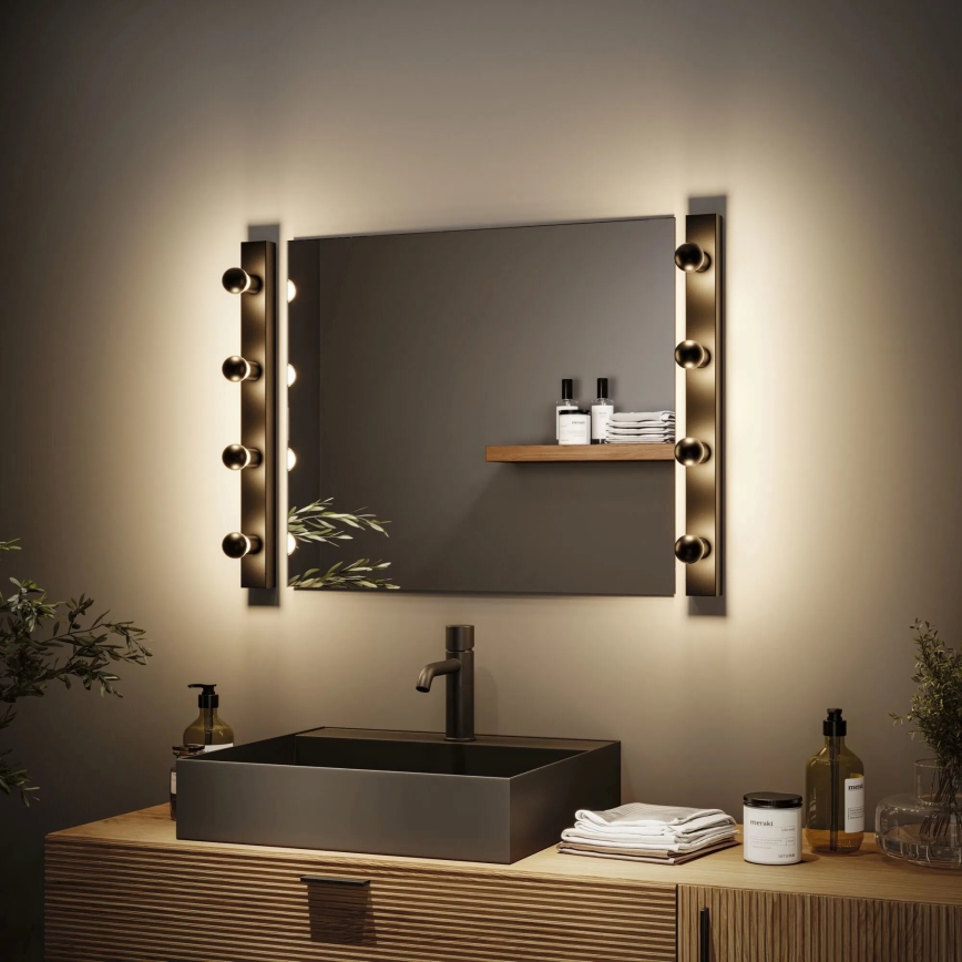 Paulmann 80099 - 4xE14/40W IP44 Bathroom mirror light REGULA 230V black