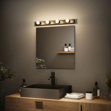Paulmann 80099 - 4xE14/40W IP44 Bathroom mirror light REGULA 230V black