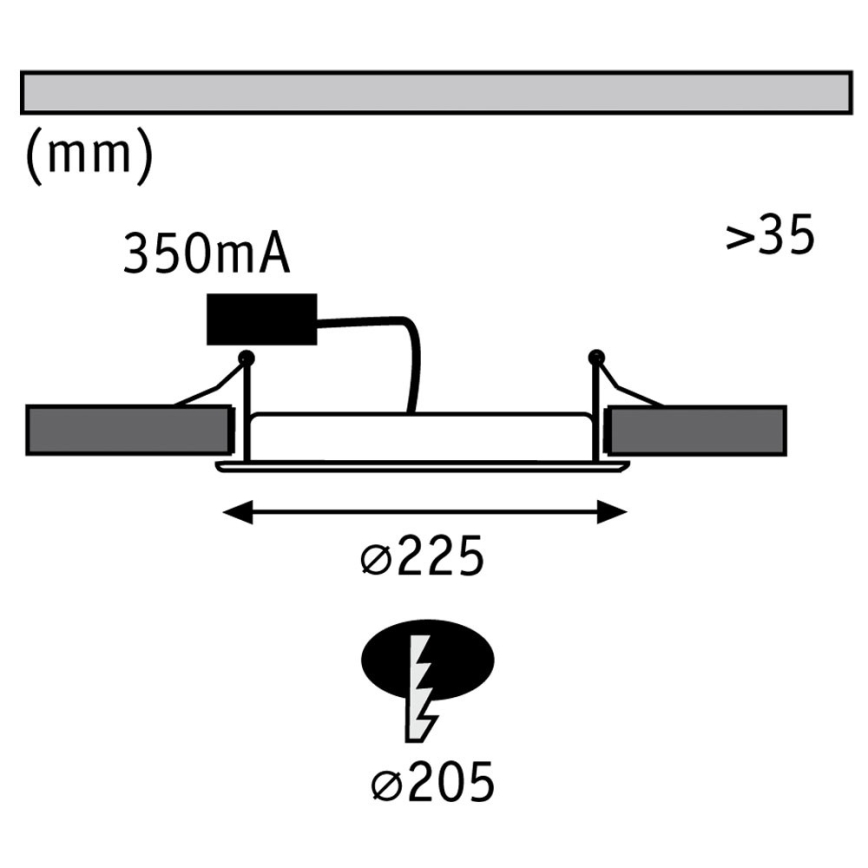 Paulmann 92034 - LED/14W Recessed light 230V