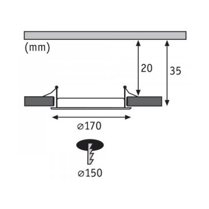 Paulmann 92062 - LED/12W IP44 Bathroom suspended ceiling light QUAL 230V 2700K