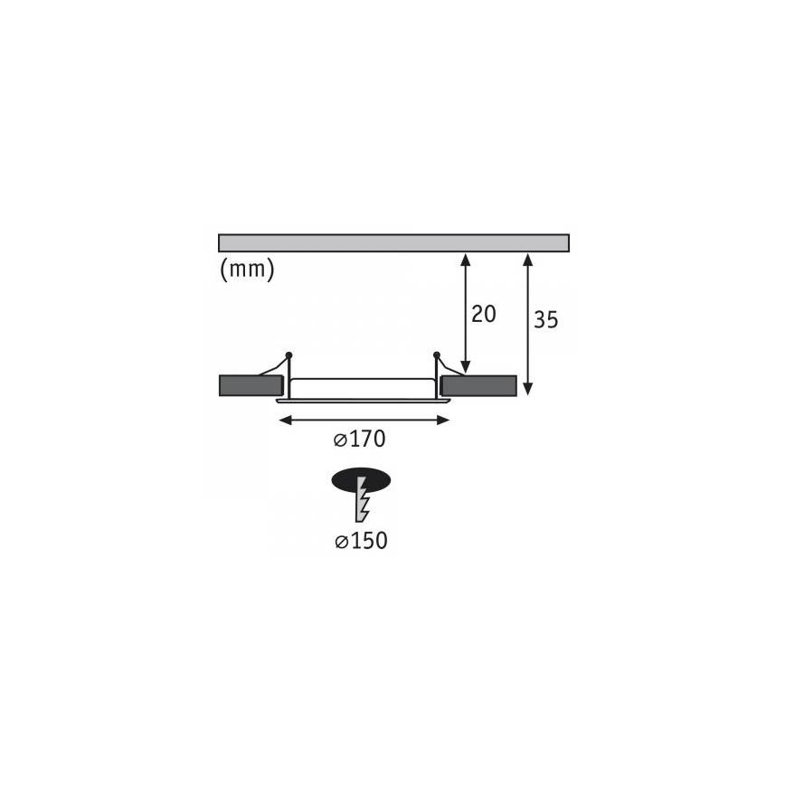 Paulmann 92062 - LED/12W IP44 Bathroom suspended ceiling light QUAL 230V 2700K