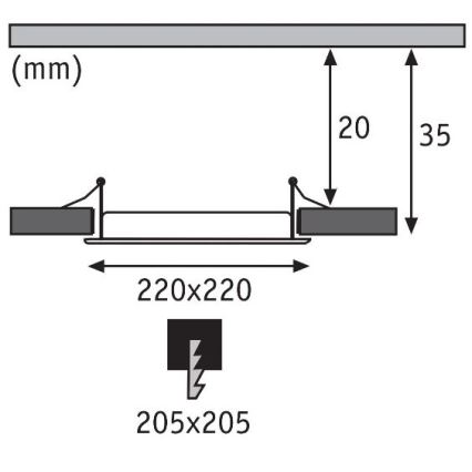Paulmann 92066 - LED/18W IP44 Bathroom recessed light 230V