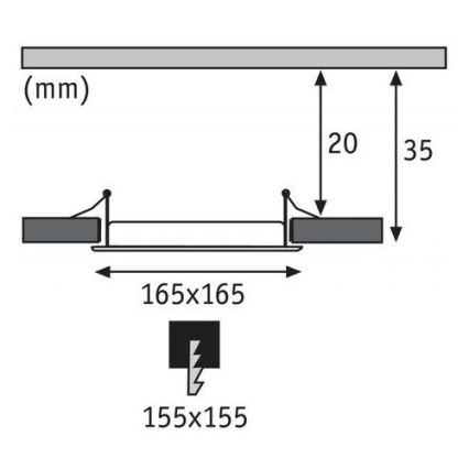 Paulmann 92077 - LED/12W IP44 Bathroom suspended ceiling light QUAL 230V 4000K