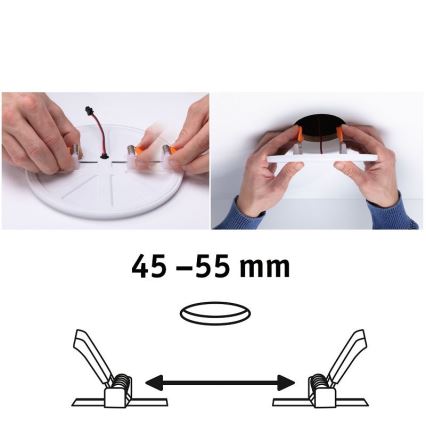 Paulmann 92387 - LED/4,5W IP44 Bathroom recessed light VARIFIT 230V