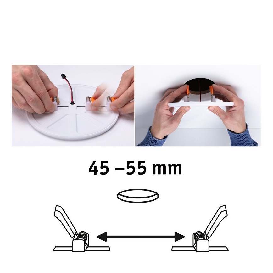Paulmann 92387 - LED/4,5W IP44 Bathroom recessed light VARIFIT 230V