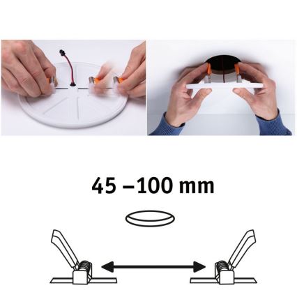 Paulmann 92388 - LED/8,5W IP44 Bathroom recessed light VARIFIT 230V