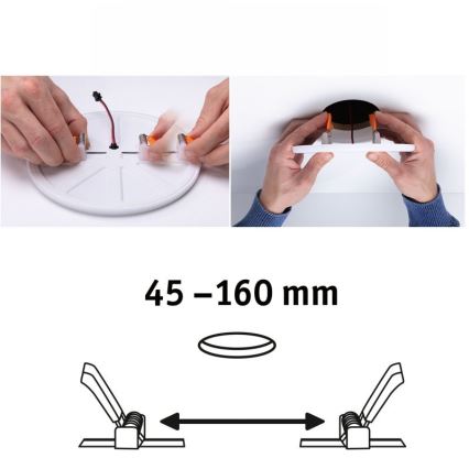 Paulmann 92389 - LED/17W IP44 Bathroom recessed light VARIFIT 230V