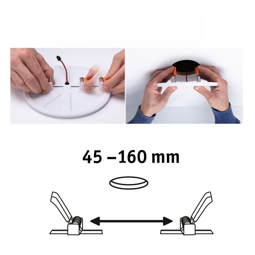 Paulmann 92389 - LED/17W IP44 Bathroom recessed light VARIFIT 230V