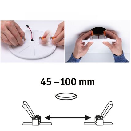 Paulmann 92391 - LED/8,5W IP44 Bathroom recessed light VARIFIT 230V