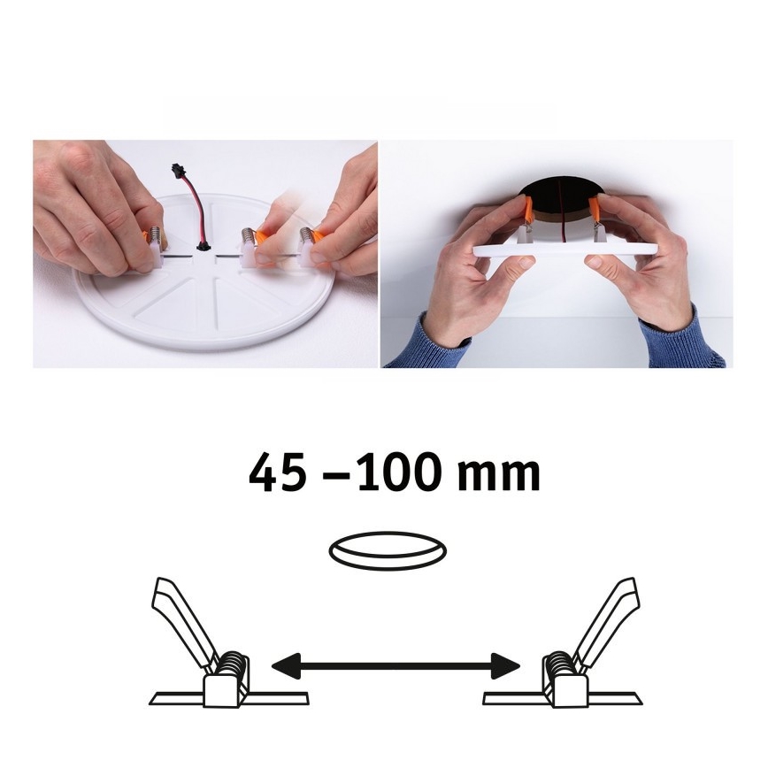 Paulmann 92391 - LED/8,5W IP44 Bathroom recessed light VARIFIT 230V