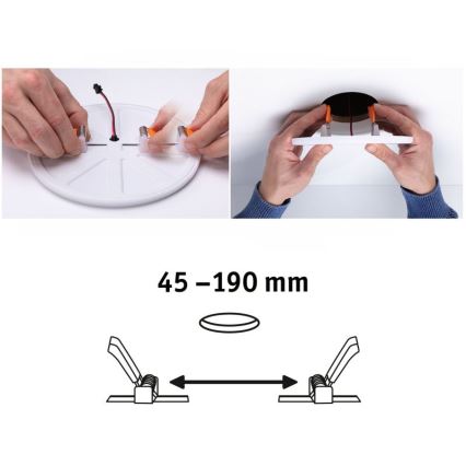 Paulmann 92392 - LED/17,5W IP44 Bathroom recessed light VARIFIT 230V