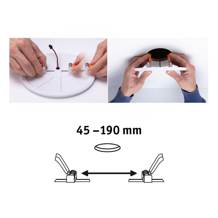 Paulmann 92392 - LED/17,5W IP44 Bathroom recessed light VARIFIT 230V