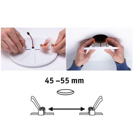Paulmann 92393 - LED/4,5W IP44 Bathroom recessed light VARIFIT 230V