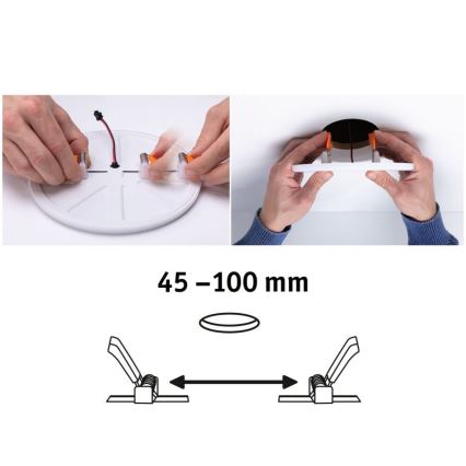Paulmann 92397 - LED/8,5W IP44 Bathroom recessed light VARIFIT 230V