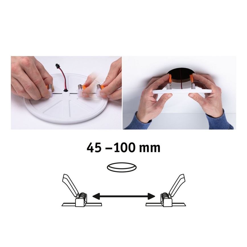 Paulmann 92397 - LED/8,5W IP44 Bathroom recessed light VARIFIT 230V