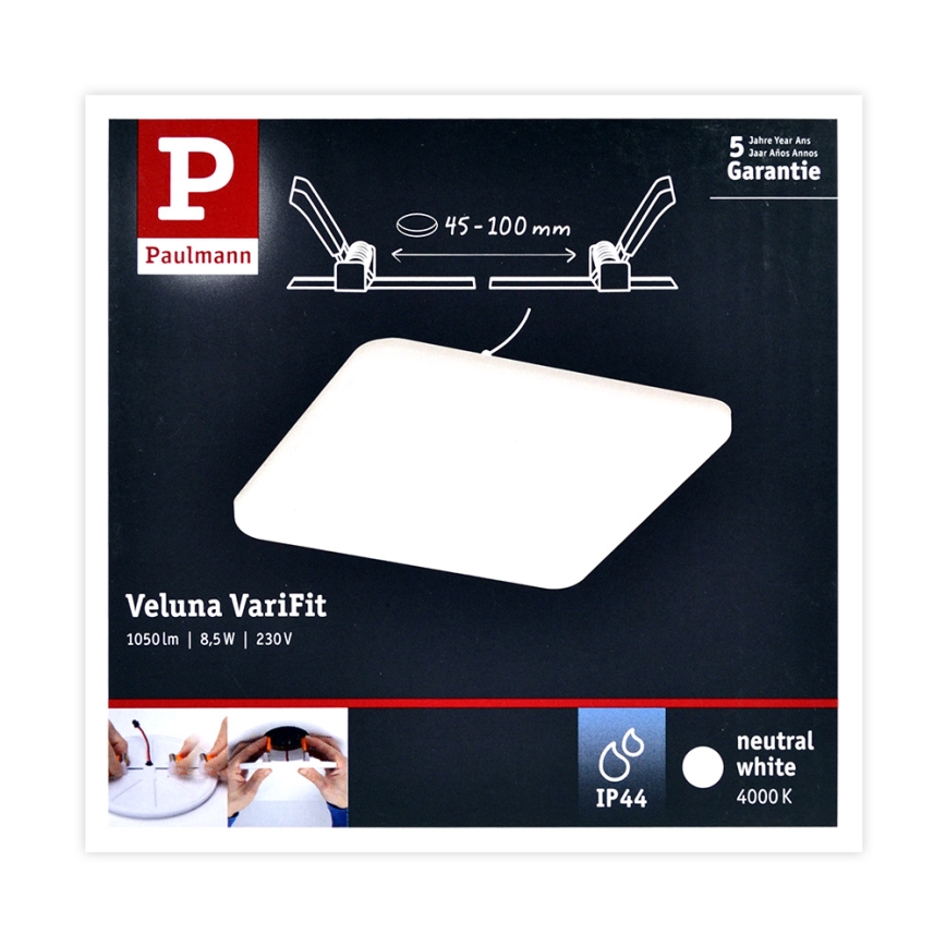 Paulmann 92397 - LED/8,5W IP44 Bathroom recessed light VARIFIT 230V