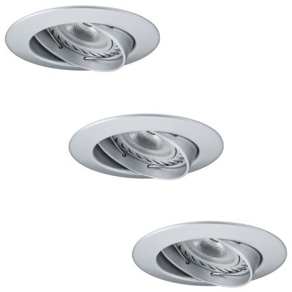 Paulmann 92516 - SET 3xLED-GU10/3,5W Bathroom recessed light PREMIUM LINE 230V