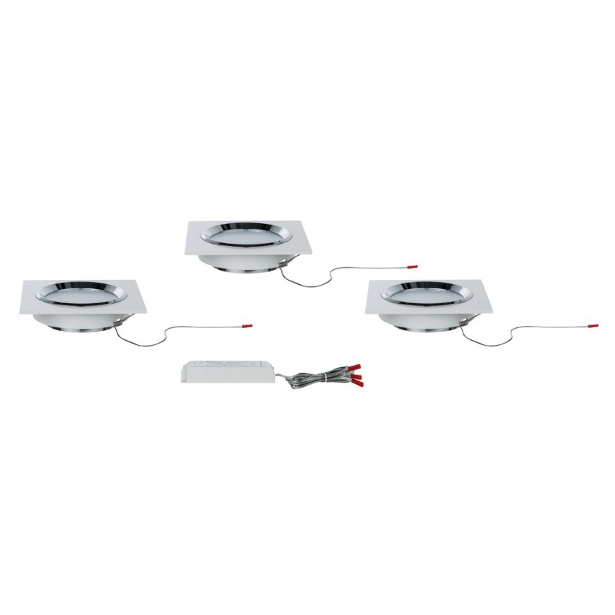 Paulmann 92695 - SET 3xLED/8W Dimmable recessed light DICE 230V