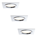 Paulmann 92695 - SET 3xLED/8W Dimmable recessed light DICE 230V
