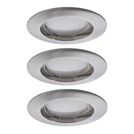 Paulmann 92827 - SET 3xLED/7W IP44 Dimmable bathroom recessed light COIN 230V