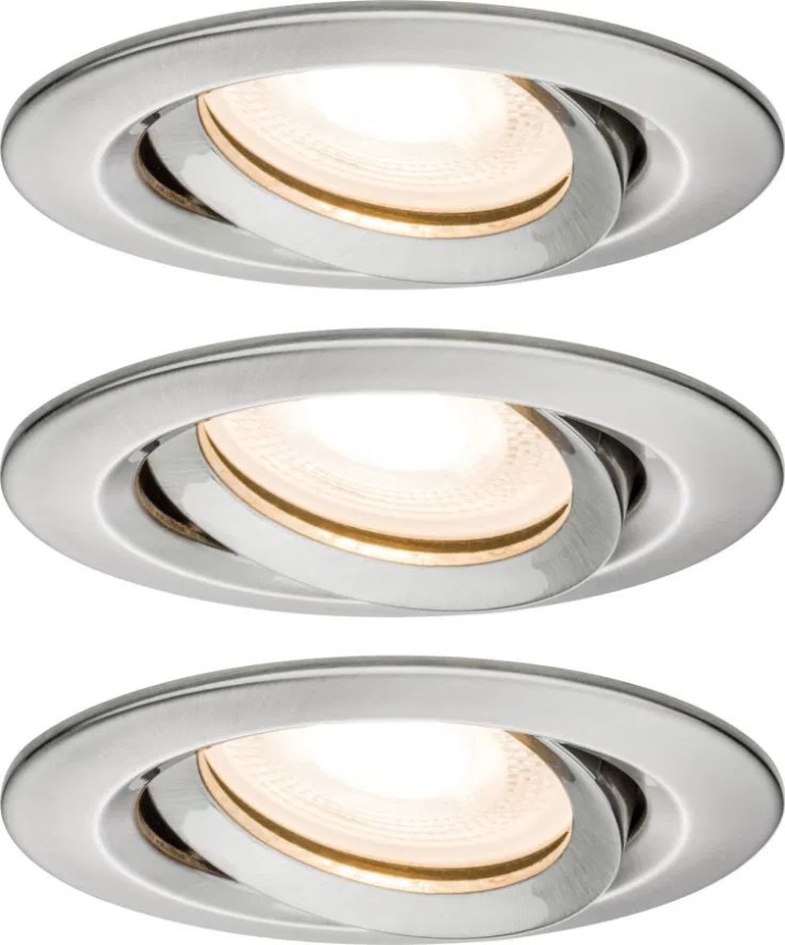 Paulmann 92900 - SET 3xGU10/7W IP65 Dimmable bathroom recessed light NOVA 230V