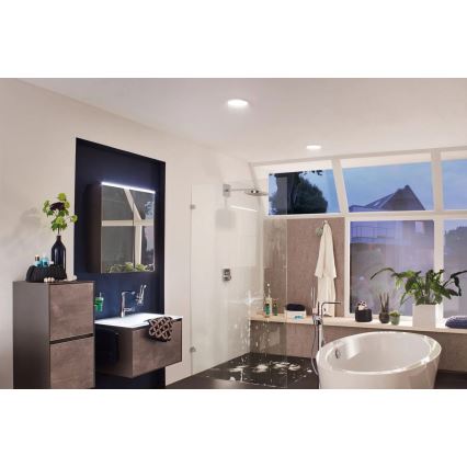 Paulmann 92935 - LED/12W IP44 Dimmable bathroom recessed downlight AREO 230V Ø 18 cm matte chrome