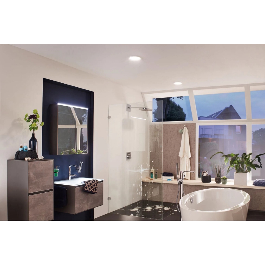 Paulmann 92935 - LED/12W IP44 Dimmable bathroom recessed downlight AREO 230V Ø 18 cm matte chrome