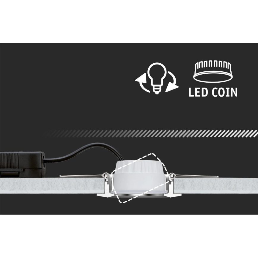 Paulmann 92970 - LED/4,2W IP23 Dimmable bathroom recessed light COIN 230V