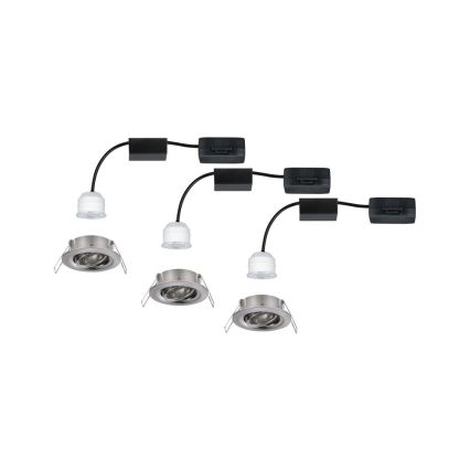 Paulmann 92973 - SET 3xLED/4,2W IP23 Dimmable bathroom light COIN 230V