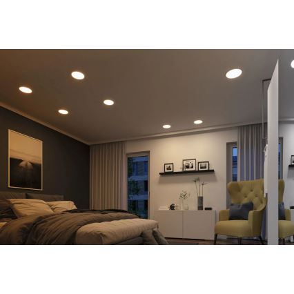 Paulmann 92992 - LED/16W IP44 Bathroom recessed downlight AREO 230V 2000/3000/4000 K Ø 23 cm matte chrome