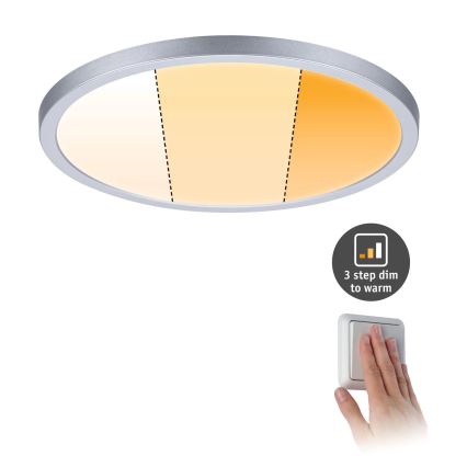 Paulmann 92992 - LED/16W IP44 Bathroom recessed downlight AREO 230V 2000/3000/4000 K Ø 23 cm matte chrome
