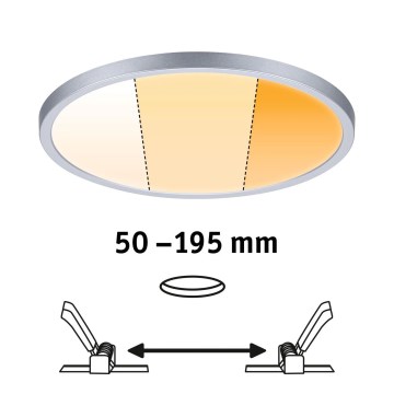 Paulmann 92992 - LED/16W IP44 Bathroom recessed downlight AREO 230V 2000/3000/4000 K Ø 23 cm matte chrome