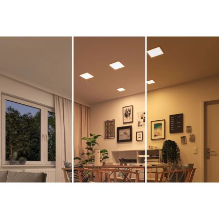Paulmann 92993 - AREO LED 13W IP44 bathroom recessed downlight 230V 2000/3000/4000K 17,5x17,5 cm white