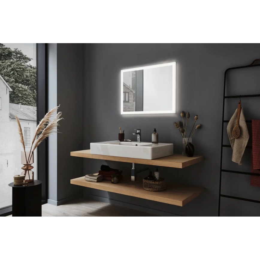 Paulmann 93013 - LED/22W IP44 Dimmable bathroom heated mirror with a backlight 230V  2700/4000/6500K