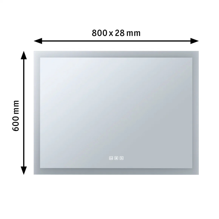 Paulmann 93013 - LED/22W IP44 Dimmable bathroom heated mirror with a backlight 230V  2700/4000/6500K