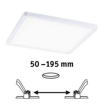 Paulmann 93060 - LED/16W IP44 Dimmable AREO Bathroom Recessed Ceiling Light 230V 23x23 cm White