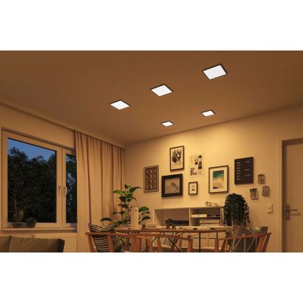 Paulmann 93101 - AREO LED/13W IP44 Bathroom recessed downlight 230V 2000/3000/4000K 17.5x17.5 cm Black