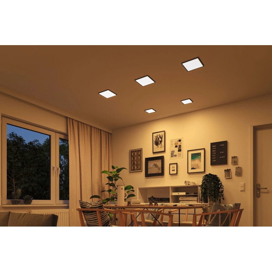 Paulmann 93101 - AREO LED/13W IP44 Bathroom recessed downlight 230V 2000/3000/4000K 17.5x17.5 cm Black