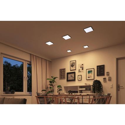Paulmann 93101 - AREO LED/13W IP44 Bathroom recessed downlight 230V 2000/3000/4000K 17.5x17.5 cm Black