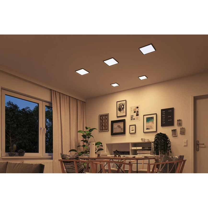 Paulmann 93101 - AREO LED/13W IP44 Bathroom recessed downlight 230V 2000/3000/4000K 17.5x17.5 cm Black