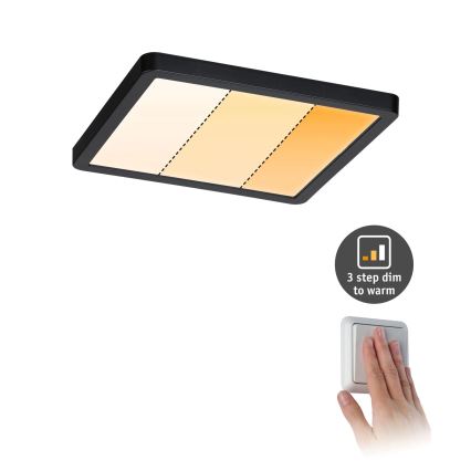 Paulmann 93101 - AREO LED/13W IP44 Bathroom recessed downlight 230V 2000/3000/4000K 17.5x17.5 cm Black