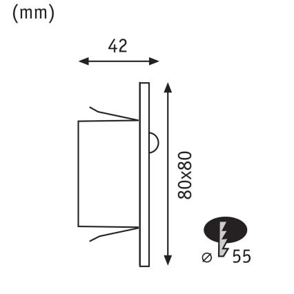 Paulmann 93133 - LED/1,2W Staircase light with sensor EDGE 230V white