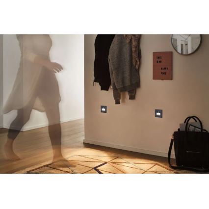 Paulmann  93135 - LED/1,2W Staircase light with sensor EDGE 230V black