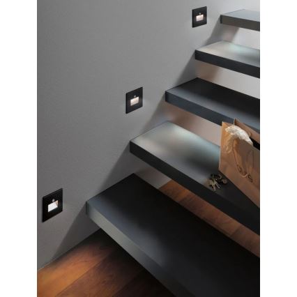 Paulmann  93135 - LED/1,2W Staircase light with sensor EDGE 230V black