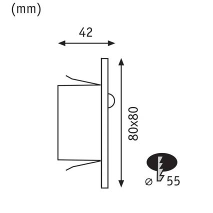 Paulmann  93135 - LED/1,2W Staircase light with sensor EDGE 230V black