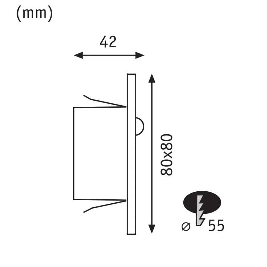 Paulmann  93135 - LED/1,2W Staircase light with sensor EDGE 230V black
