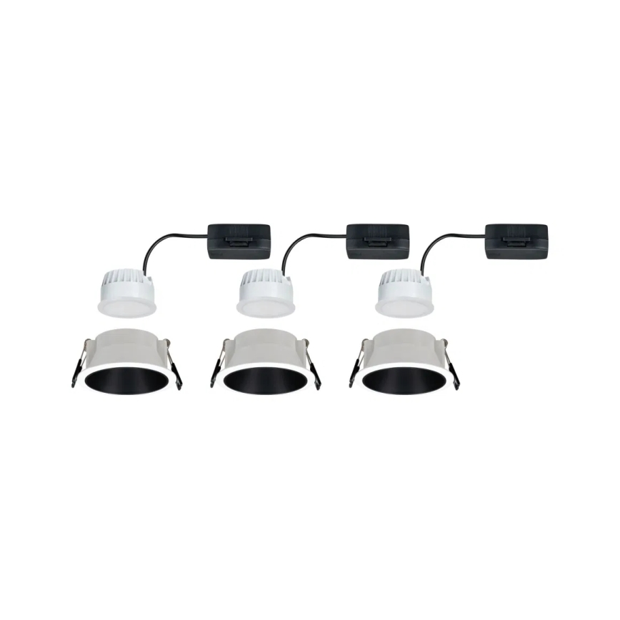 Paulmann 93402 - SET 3xLED/6W IP44 Dimmable bathroom recessed light COLE 230V