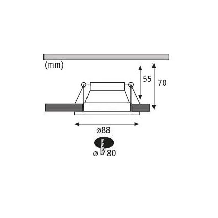 Paulmann 93402 - SET 3xLED/6W IP44 Dimmable bathroom recessed light COLE 230V