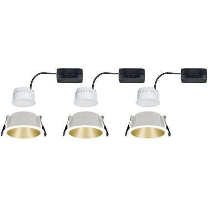 Paulmann 93406 - SET 3xLED/6,5W IP44 Dimmable bathroom recessed light COLE 230V